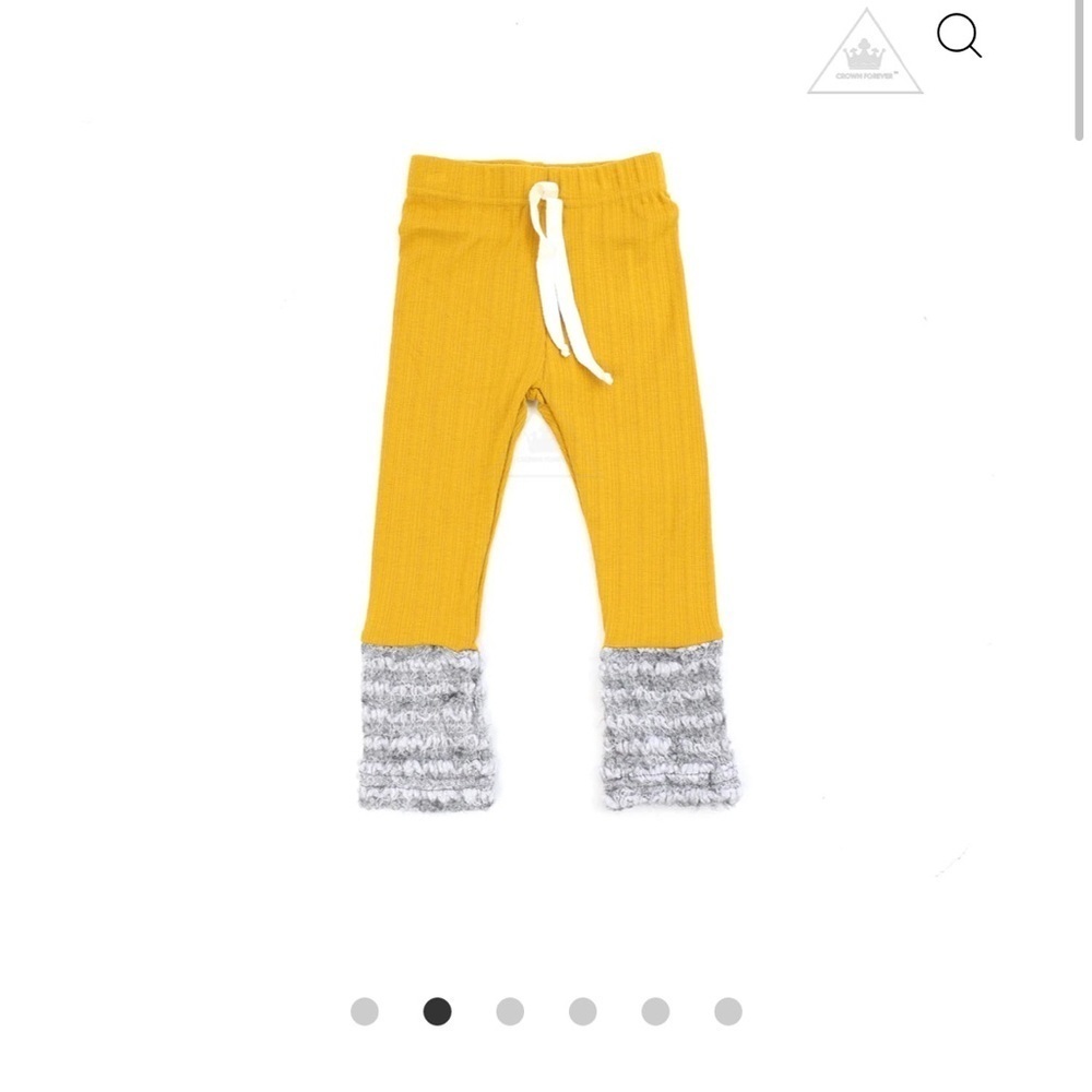 Yellow and Gray Kids Leggings bay Petite Hailey